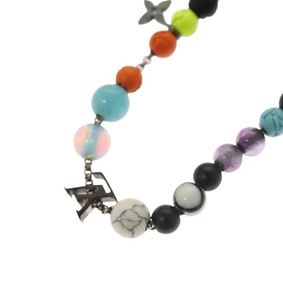 LOUIS VUITTON Brass Beads Bracelet metal Light Blue MP2938 LV Auth 136336 - Picture 7 of 12